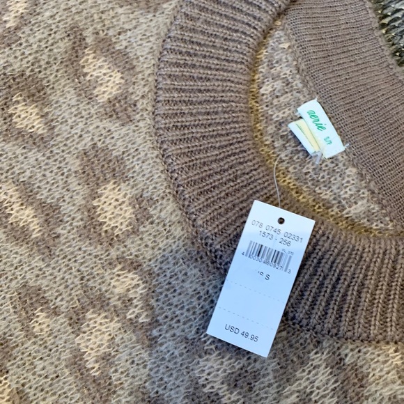 AERIE LEOPARD CREW PULLOVER SWEATER - Picture 5 of 5